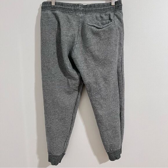 Guess Men Light Gray Jogger Size M Moto Elastic Waist Casual Minimalistic Logo - Picture 2 of 6